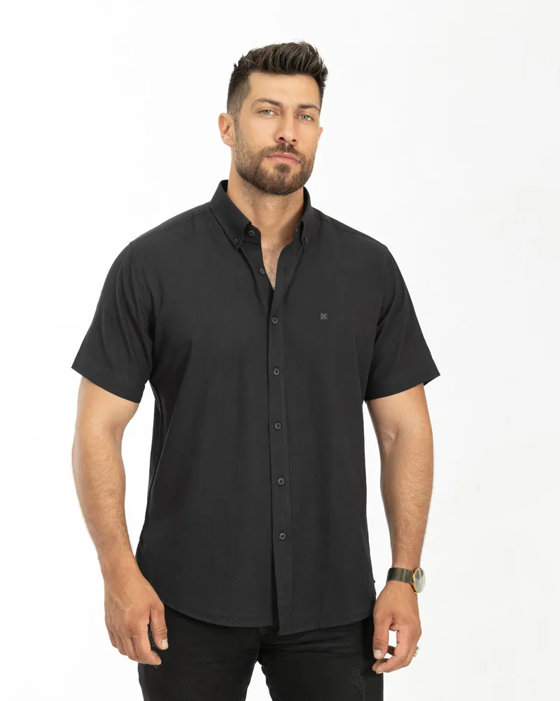 پیراهن آستین کوتاه لینن اسلیم 